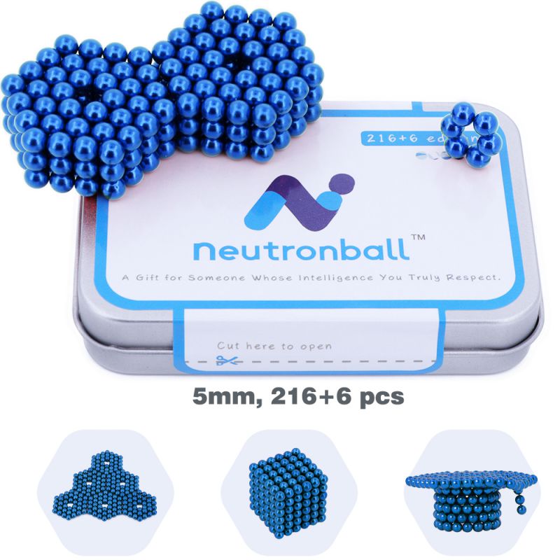 216 Set: Blue Neoballs 5mm Magnetic Balls